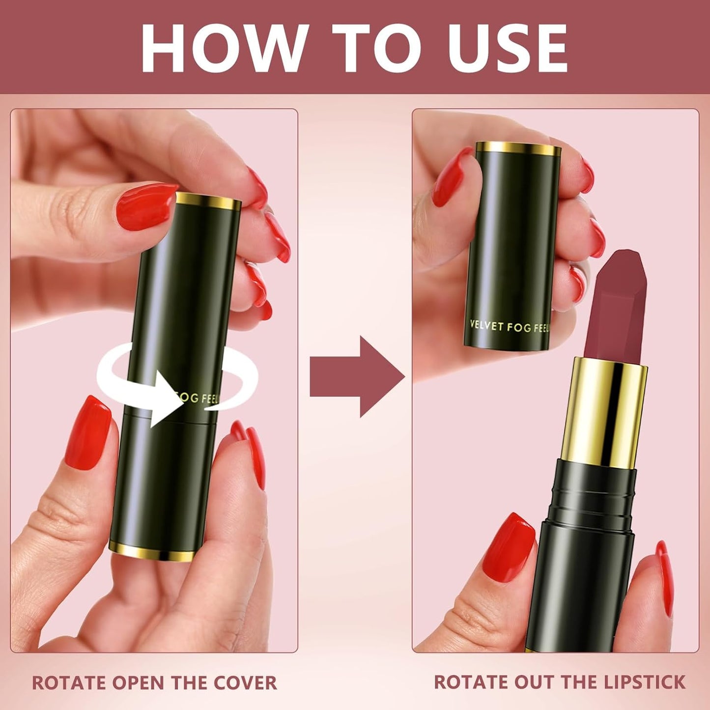 Matte Lipstick, Velvet Matte, Red Velvet, Smudge Proof Long Lasting, Waterproof Non-Stick Cup Lip Stain for Women Girls (Retro Red + Rouge)