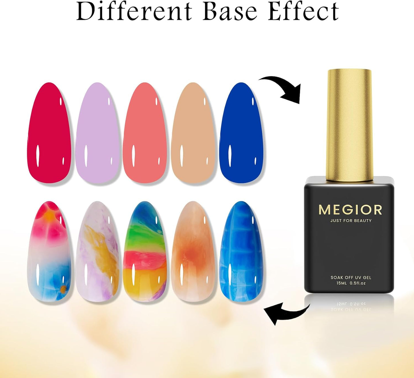 15Ml Blooming Gel Nail Polish for Clear Marble Design, Nail Polish Gel Paint Colorful Flower Watercolor Magic Beauty Gift DIY Nail Art at Home