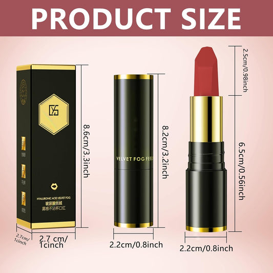 Matte Lipstick, Velvet Matte, Red Velvet, Smudge Proof Long Lasting, Waterproof Non-Stick Cup Lip Stain for Women Girls (Retro Red + Rouge)